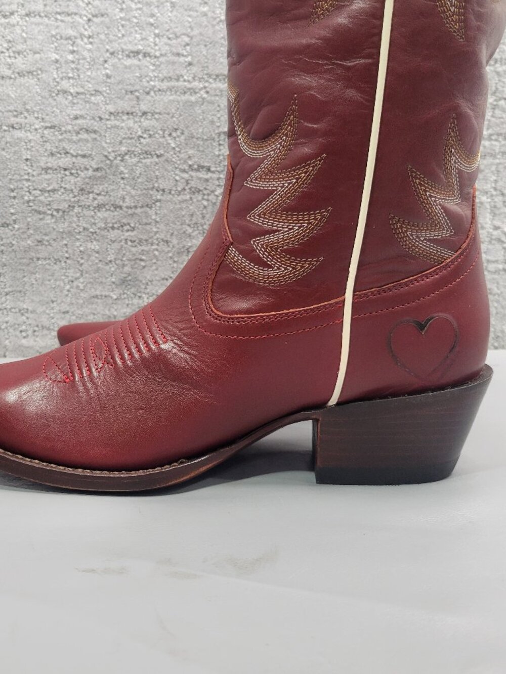 Tecovas The Annie Women's Size US 9B Scarlet Cowhide Cowgirl Boots. - Picture 11 of 13